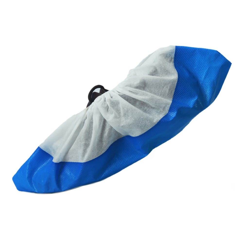 200 Einweg Plastik Blau Anti Rutsch Shoe-Covers Reinigung Überschuhe Schutz 
