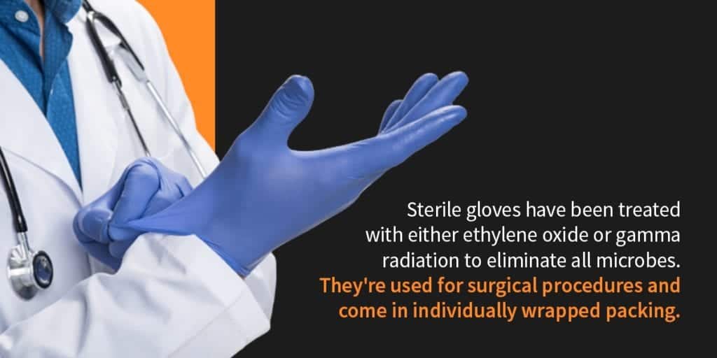 Non sterile shop gloves