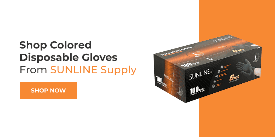 Shop Colored Disposable Gloves From SUNLINE Supply 