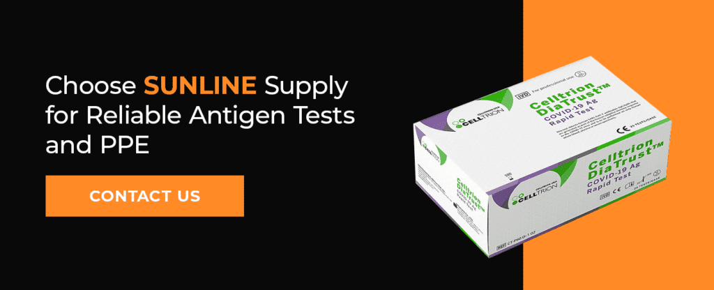Choose SUNLINE Supply for Reliable Antigen Tests and PPE