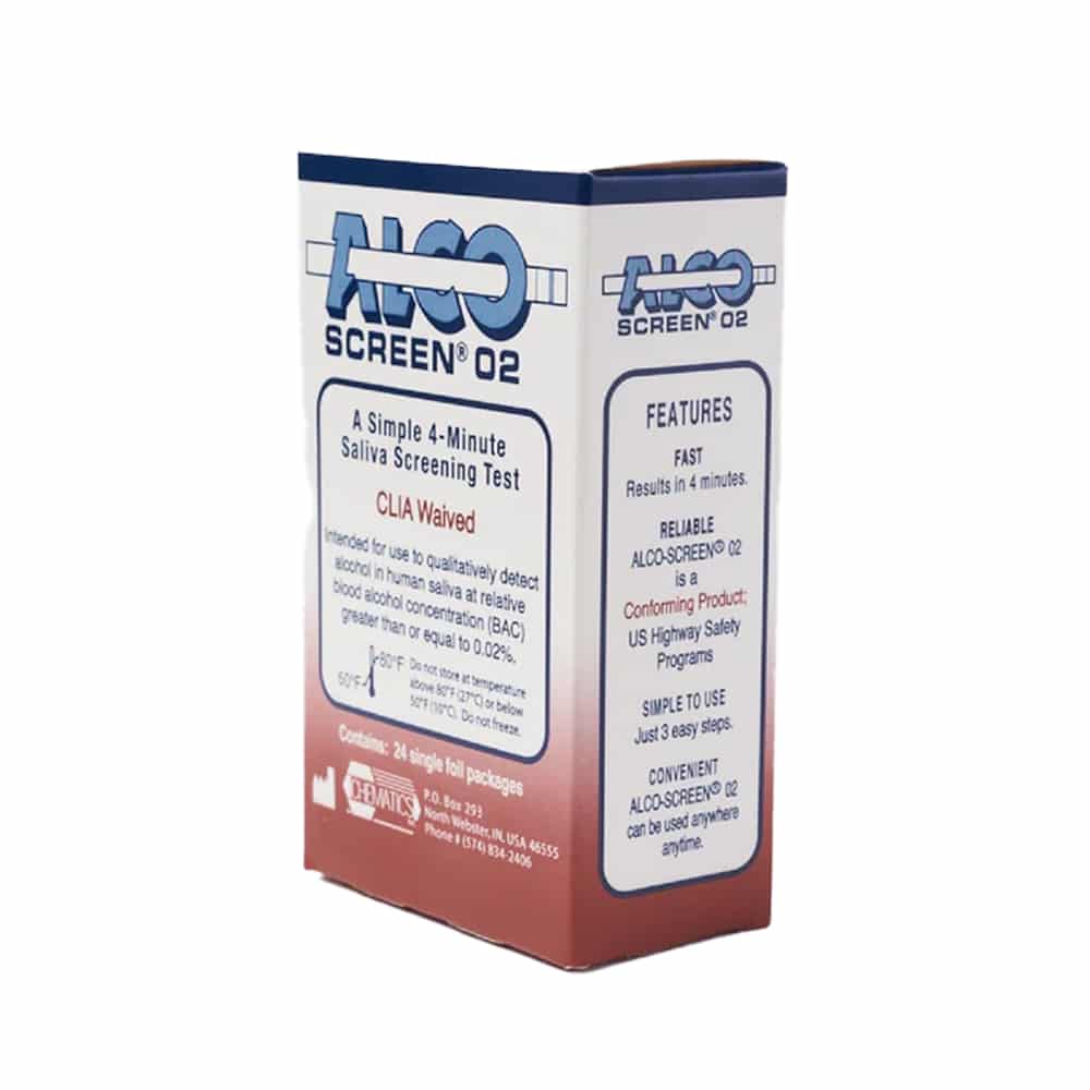 AlcoScreen – Saliva Alcohol Screening DOT-Approved Test Strips (Pack of 24  tests – $2/test)